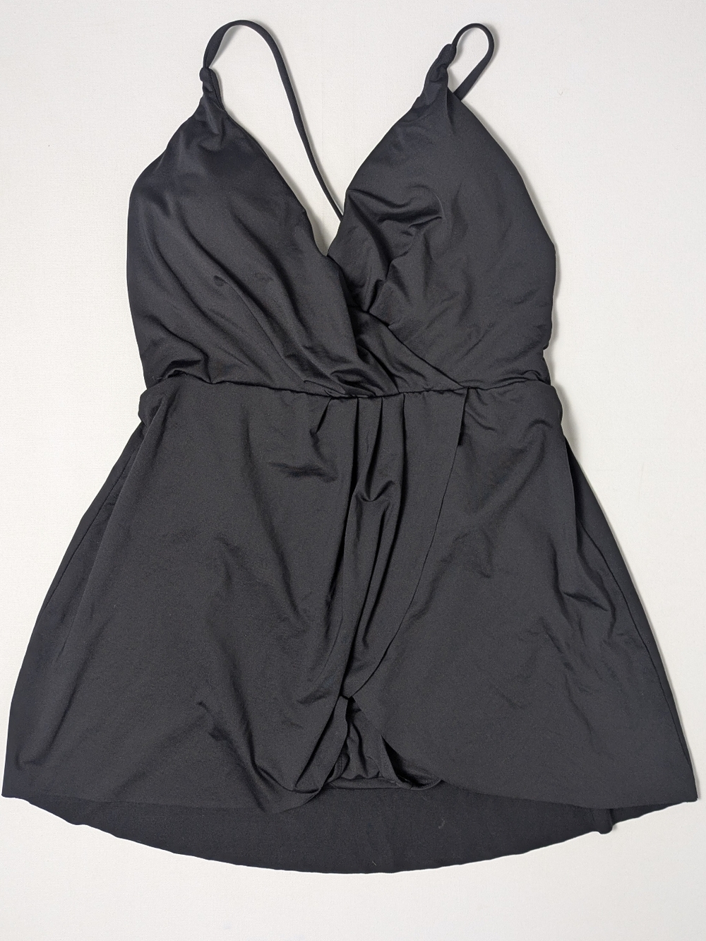 Anne Cole Women's Swimdress One Piece Swimsuit in Black Size 12 Skirted Bottom - Picture 3 of 11